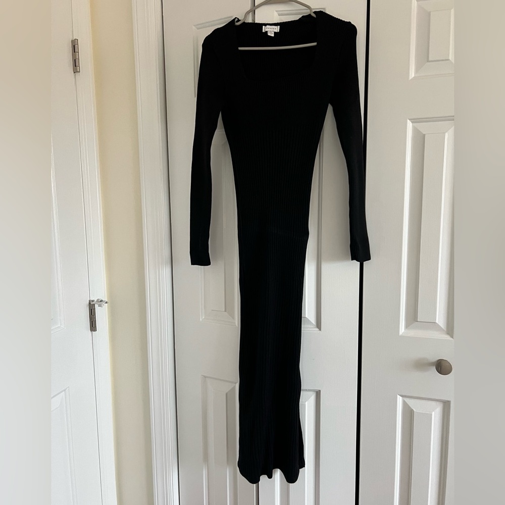 Top shop  long sleeve black body con dress, Size small